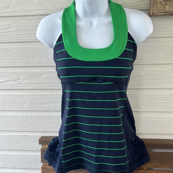 Lululemon Scoop Neck Tank Luon Stripe Inkwell NO SIZE DOT - Picture 5 of 14